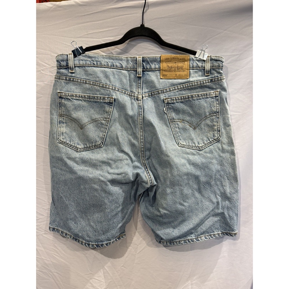 Vintage Levi's 505 Light Wash Denim Jorts Baggy Regular Mens Size 38 Grunge